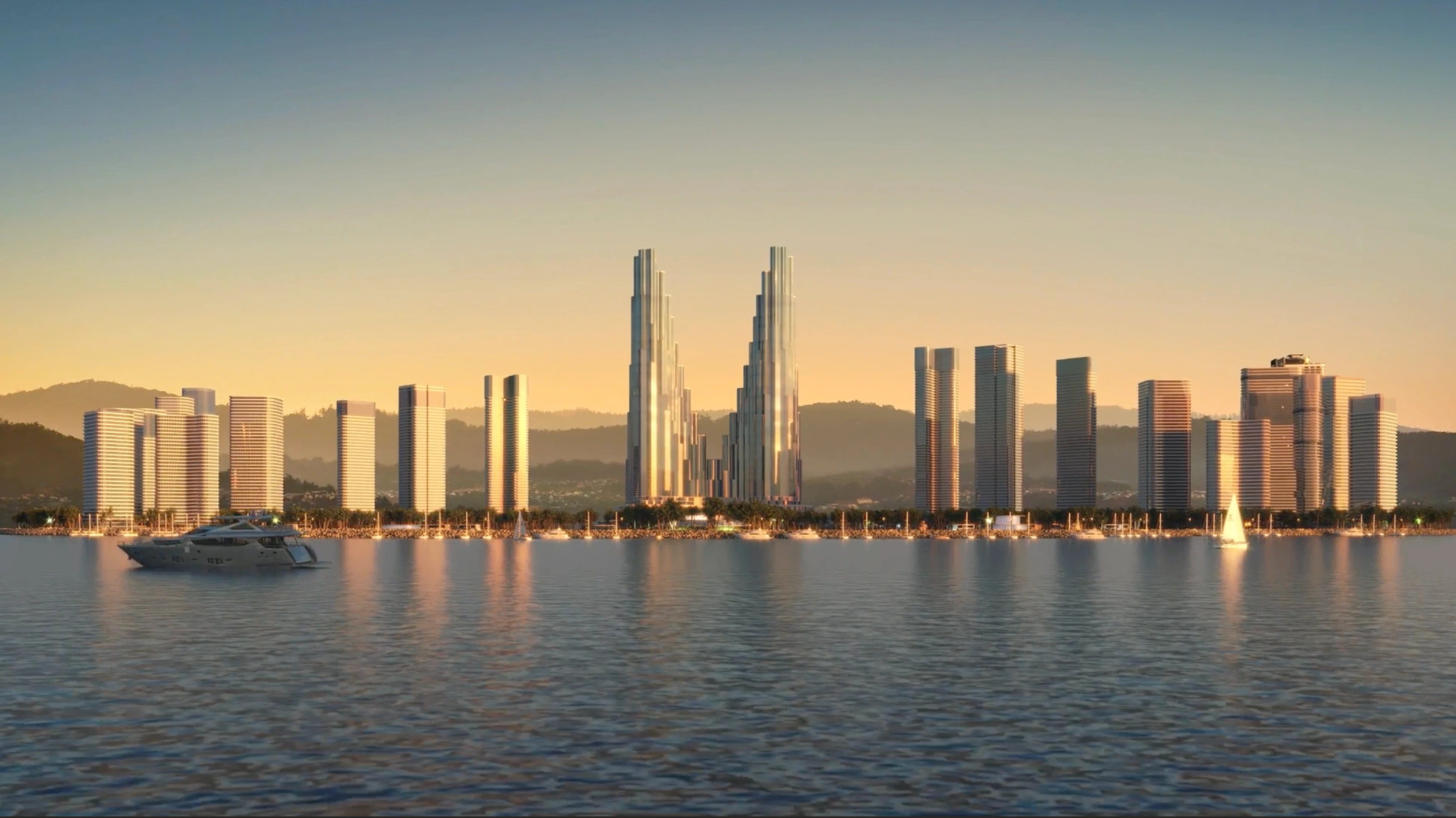 Batumi Island master-planned waterfront destination render