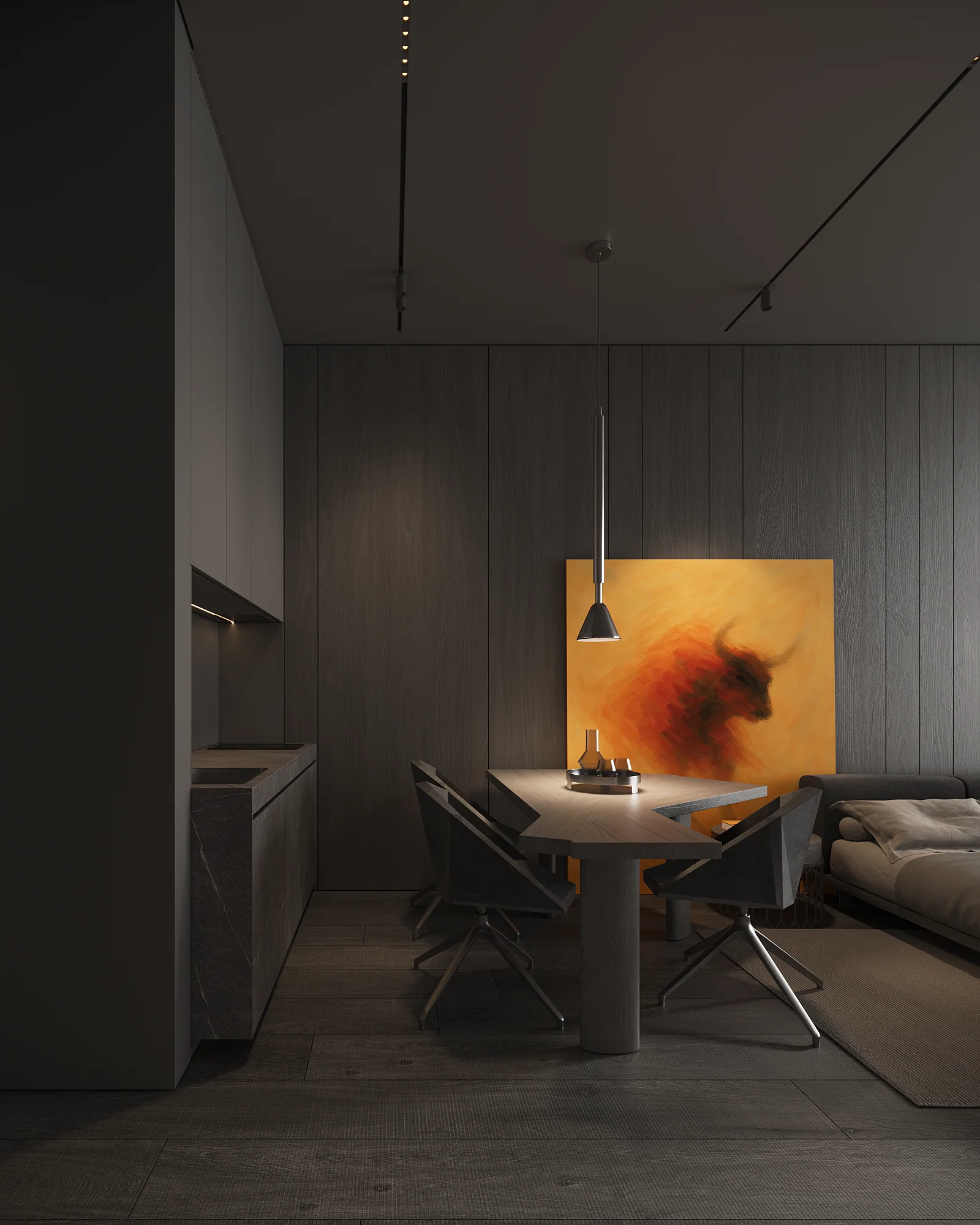 Studio Classic residence interior render